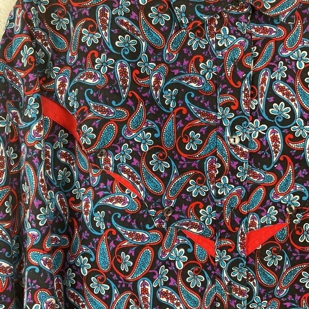 Vintage Mine & Bill’s Outfitters Long Sleeve Button Down Western Paisley Shirt S - Picture 6 of 10